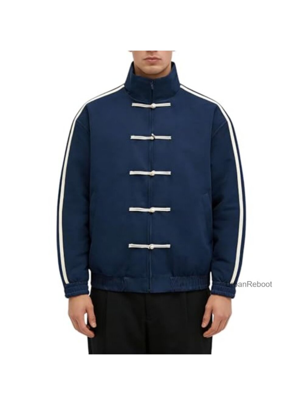 Faux Suede Jacket Stand Collar Zip Up Oversized Track Outerwear